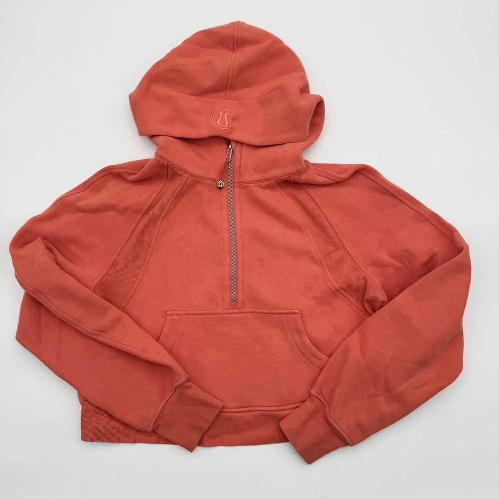 Lululemon Scuba Oversized Half Zip Hoodie Warm‎ Coral XS/S